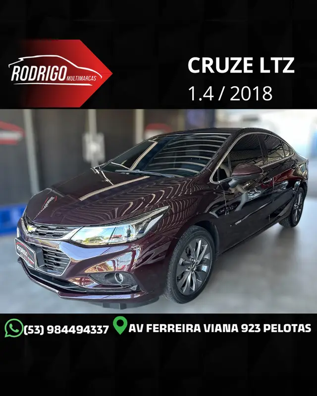 Carro Chevrolet Cruze 2018 LTZ 1.4 16V Ecotec (Aut) (Flex)