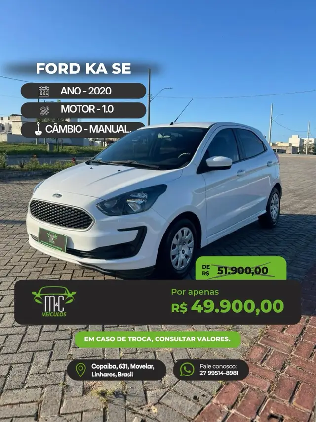 Carro Ford Ka 2020 1.0 SE (Flex)