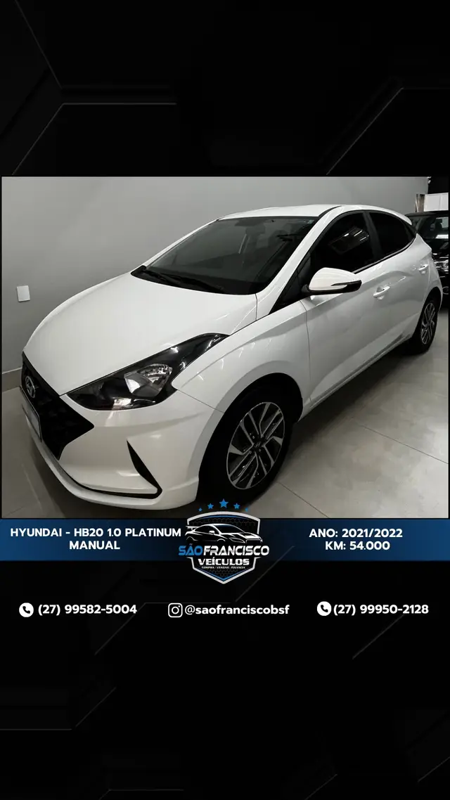 Carro Hyundai HB20 2022 Platinum Bluelink 1.0 Turbo (Flex)