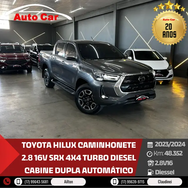 Carro Toyota Hilux Cabine Dupla 2024 SRX 4x4 2.8 Diesel