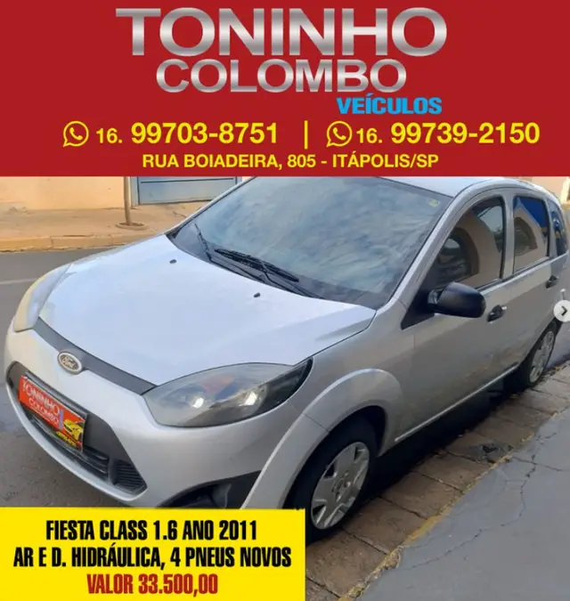 Carro Ford Fiesta Hatch 2011 1.6 (Flex)