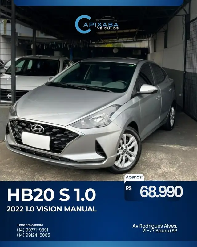 Carro Hyundai HB20S 2022 1.0 Vision (Flex)
