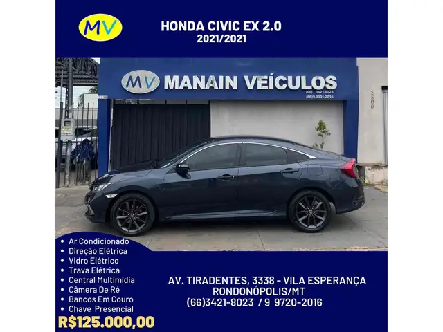 Carro Honda Civic 2021 EX 2.0 i-VTEC CVT