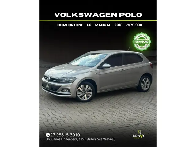 Carro Volkswagen Polo 2018 1.0 200 TSI Comfortline (Aut) (Flex)