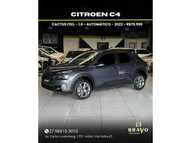 Carro Citroën C4 Cactus 2022 1.6 Feel Pack (Aut) (Flex)