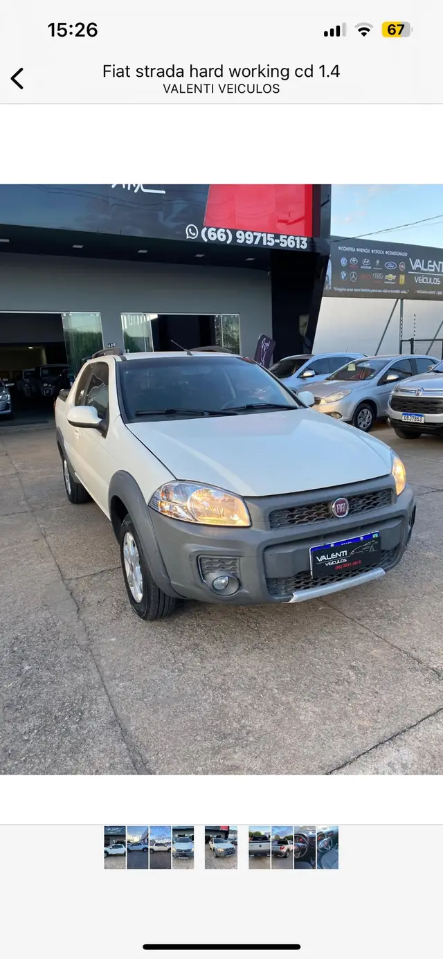 Carro Fiat Strada 2018 Hard Working 1.4 (Flex) (Cabine Dupla)
