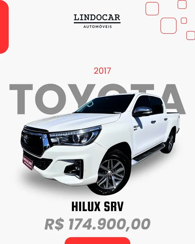 Carro Toyota Hilux Cabine Dupla 2017 Hilux 2.8 TDI SRV CD 4x4 (Aut)