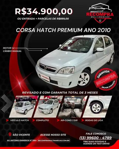 Carro Chevrolet Corsa Hatch 2010 Maxx 1.4 (Flex)