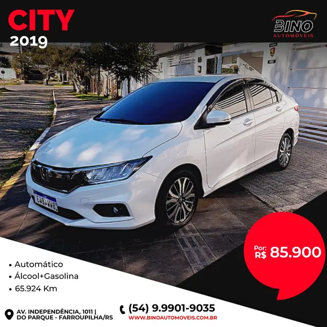 Carro Honda City 2019 EXL 1.5 CVT (Flex)