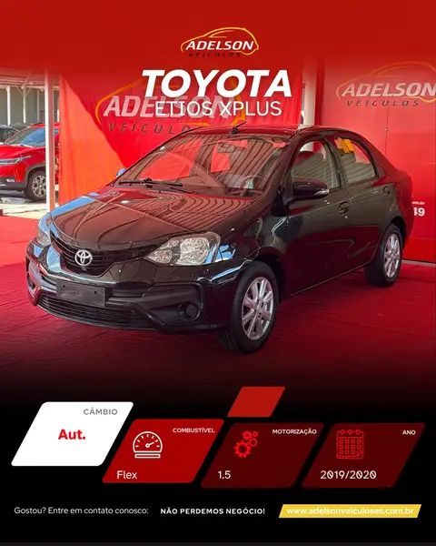 Carro Toyota Etios 2020 X 1.3 (Aut) (Flex)
