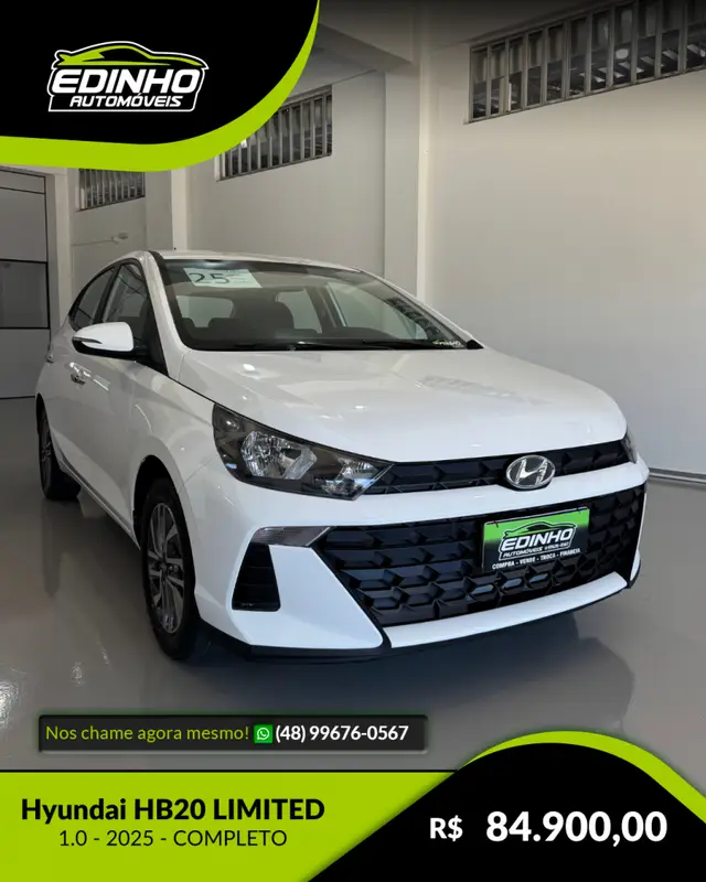 Carro Hyundai HB20 2025 Limited Plus 1.0 (Mec.)