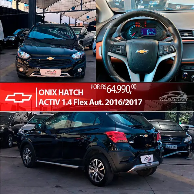 Carro Chevrolet Onix 2017 1.4 Activ SPE/4 (Aut)