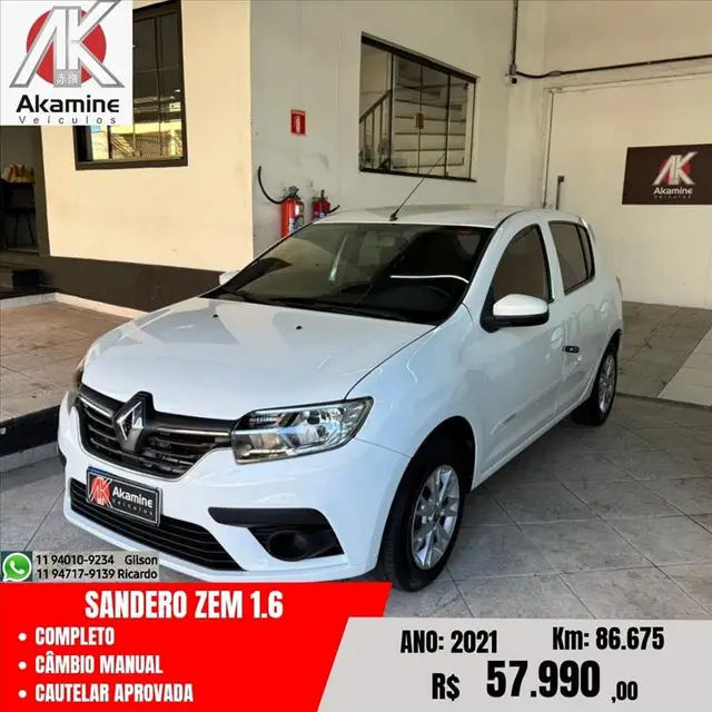 Carro Renault Sandero 2021 Zen 1.6 16V SCe (Flex)