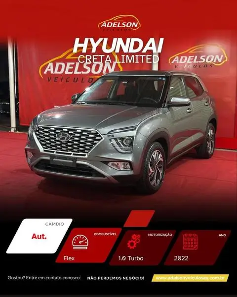 Carro Hyundai Creta 2022 Limited 1.0 Turbo (Aut) (Flex)