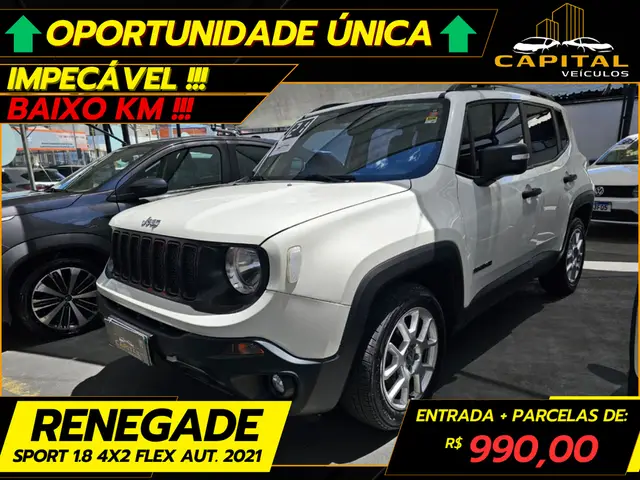 Carro Jeep Renegade 2021 Sport 1.8 4x2 (Aut) (Flex)