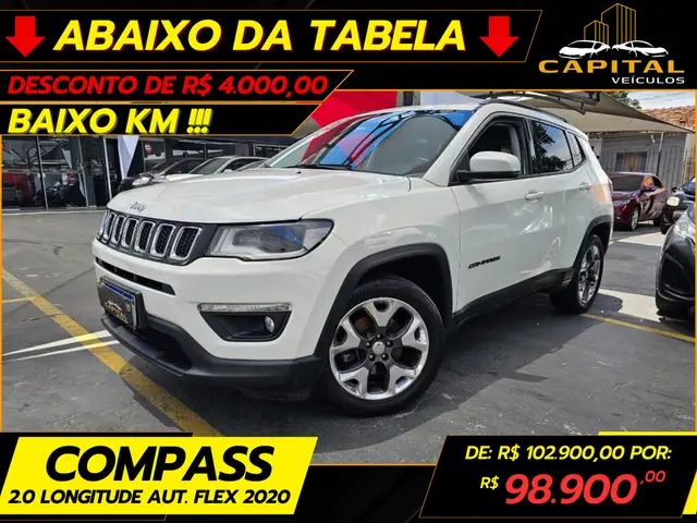 Carro Jeep Compass 2020 2.0 Longitude 4x2 (Aut) (Flex)