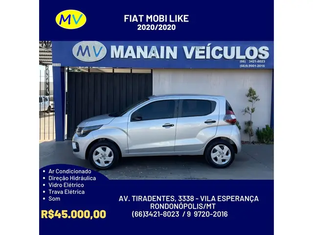 Carro Fiat Mobi 2020 Like 1.0