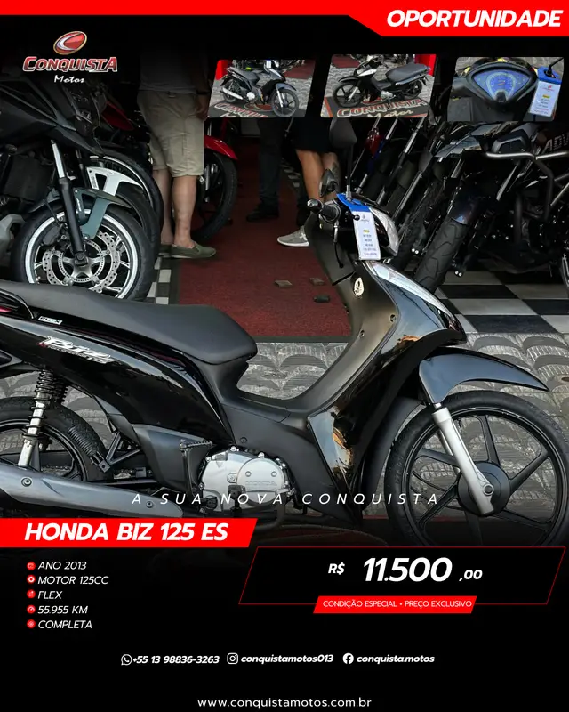 Moto Honda Biz 125 2013 ES
