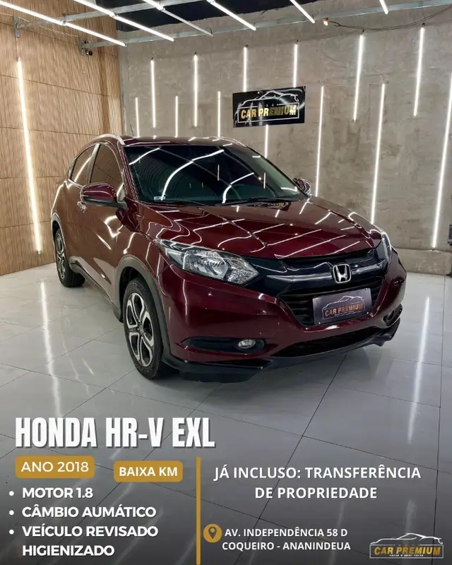 Carro Honda HR-V 2018 LX 1.8 I-VTEC FlexOne