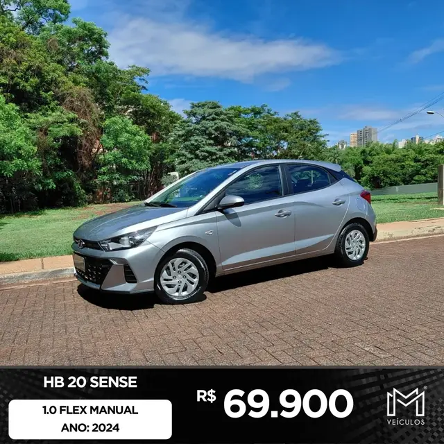 Carro Hyundai HB20 2024 Sense 1.0 (Mec.)