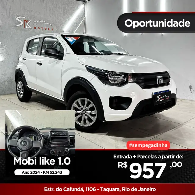 Carro Fiat Mobi 2024 Like 1.0