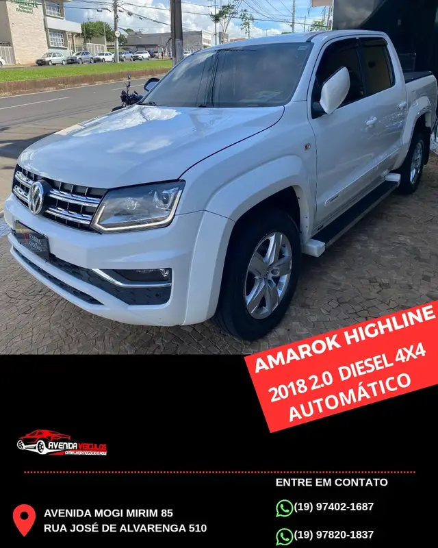 Carro Volkswagen Amarok 2018 2.0 CD 4x4 TDi Highline (Aut)