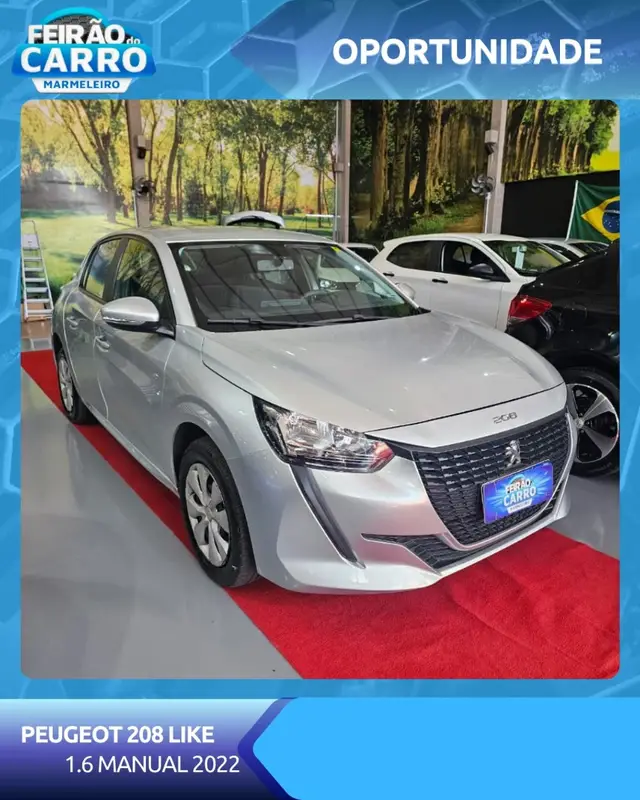 Carro Peugeot 208 2022 Like 1.6 (Flex)