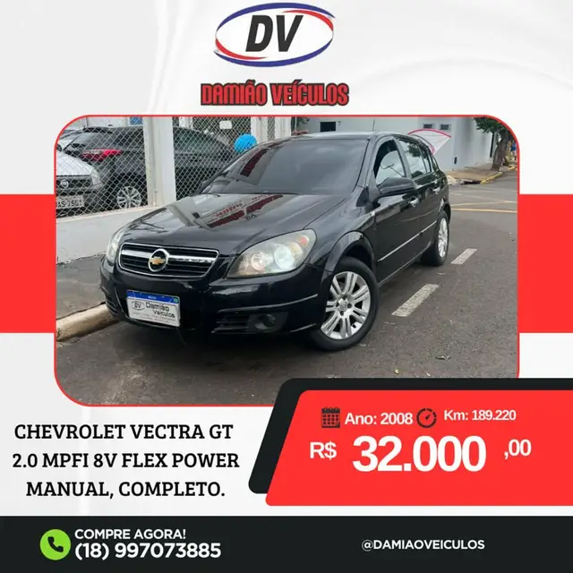 Carro Chevrolet Vectra GT 2008 2.0 8V (Flex)