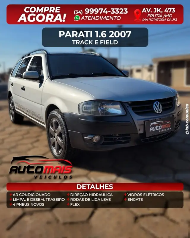 Carro Volkswagen Parati 2007 Track Field 1.6 G4 (Flex)