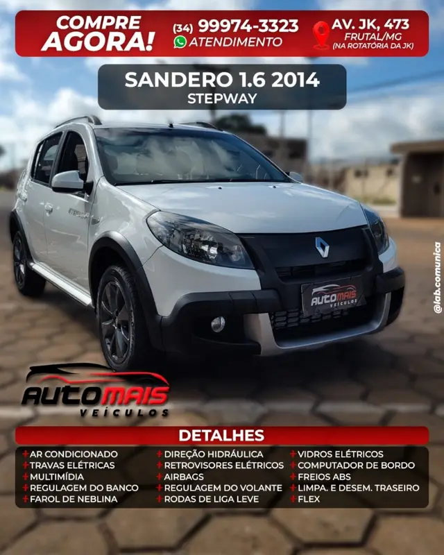 Carro Renault Sandero Stepway 2014 1.6 8V (flex)