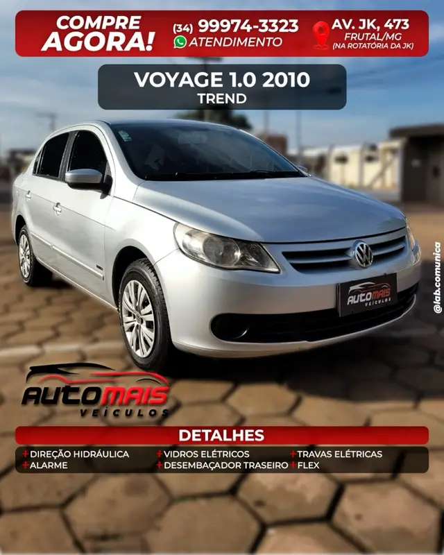 Carro Volkswagen Voyage 2010 1.0 Total Flex