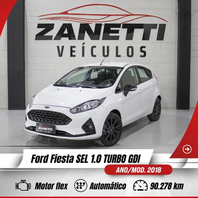 Carro Ford New Fiesta Hatch 2018 New Fiesta SEL Style 1.0 EcoBoost (Aut)