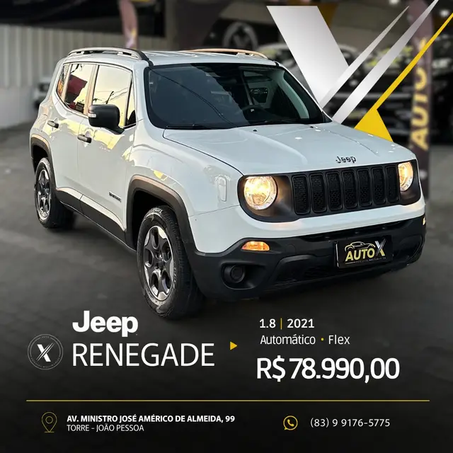 Carro Jeep Renegade 2021 1.8 4x2 (Aut) (Flex)