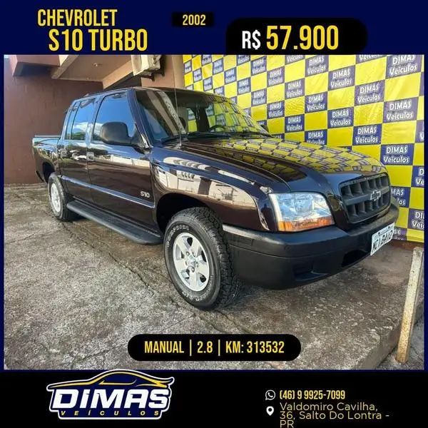 Carro Chevrolet S10 Cabine Dupla 2002 S10 4x2 2.8 (nova série) (Cab Dupla)