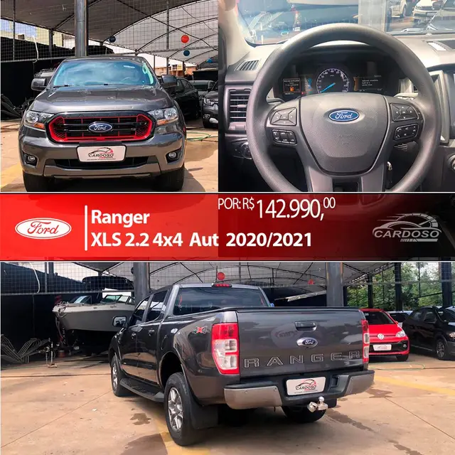 Carro Ford Ranger Cabine Dupla 2021 XLS 2.2 Turbodiesel 4x4 (Aut)