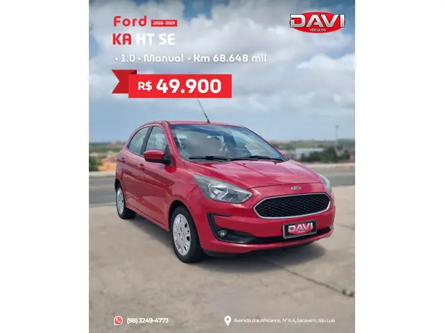 Carro Ford Ka 2019 1.0 S (Flex)