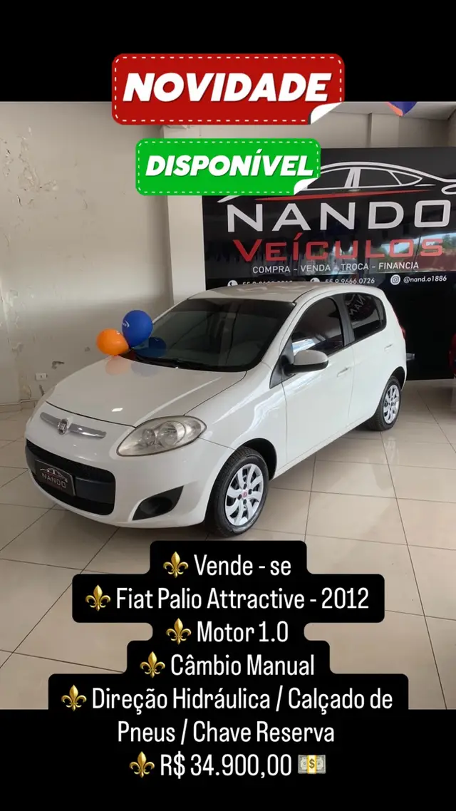 Carro Fiat Palio 2012 Attractive 1.0 8V (Flex)