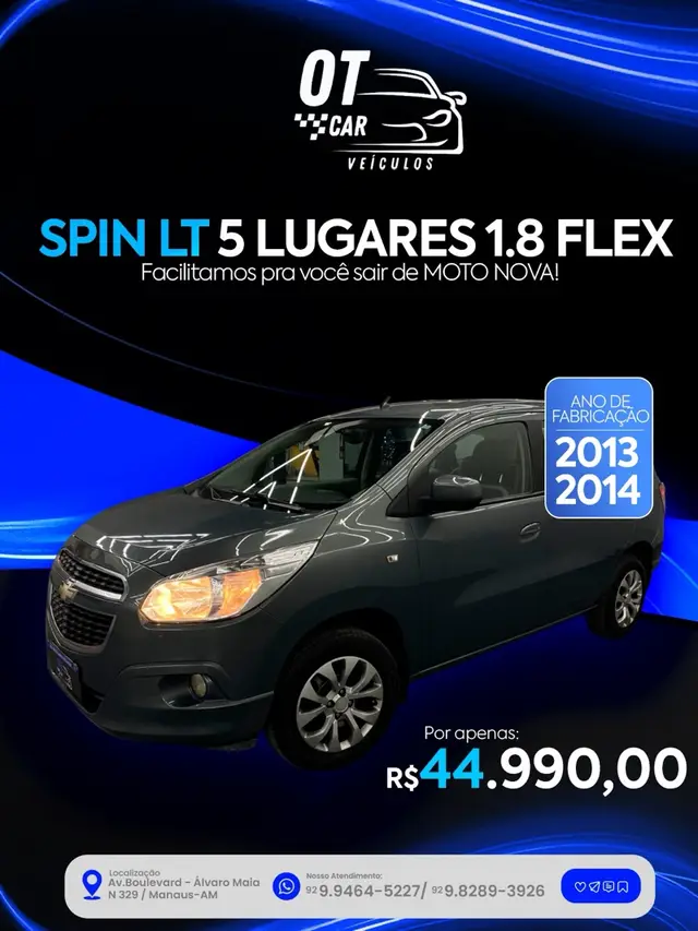 Carro Chevrolet Spin 2014 LT 5S 1.8 (Flex)