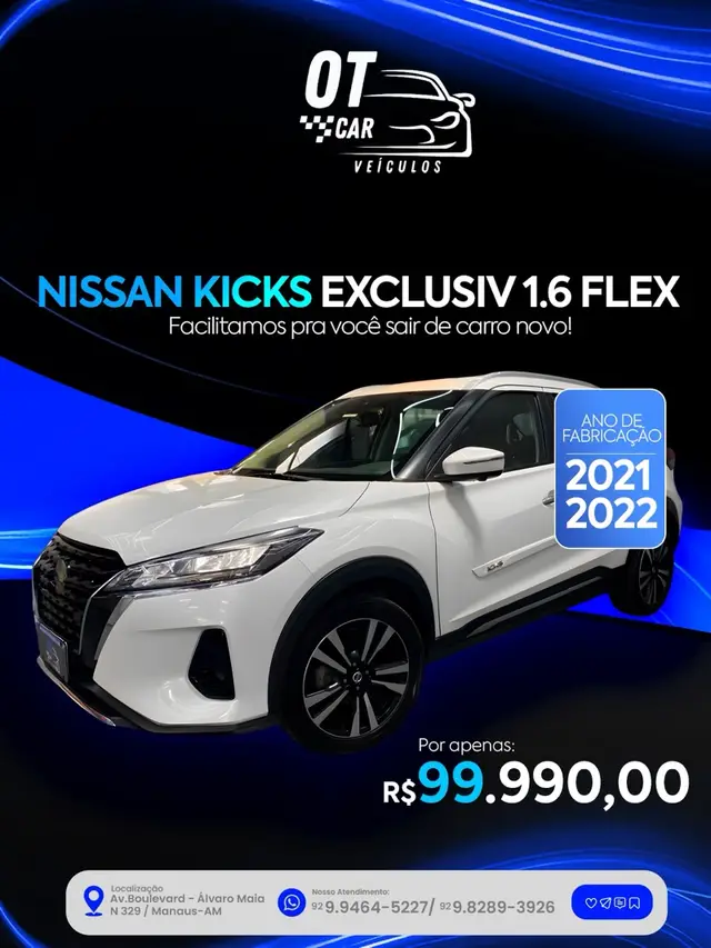 Carro Nissan Kicks 2022 Exclusive 1.6