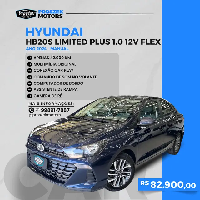 Carro Hyundai HB20S 2024 Limited 1.0 (Flex)