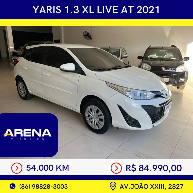 Carro Toyota Yaris 2021 1.3 XL Live (Flex)