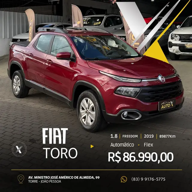 Carro Fiat Toro 2019 Freedom 1.8 AT6 4x2 (Flex)