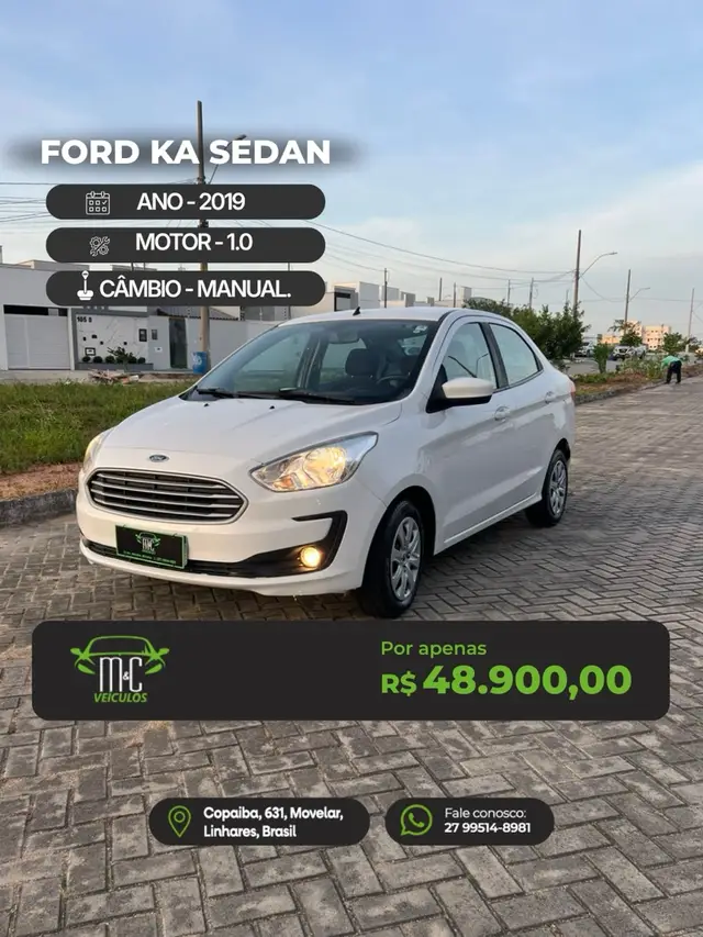 Carro Ford Ka Sedan 2019 SE Plus 1.0 (Flex)