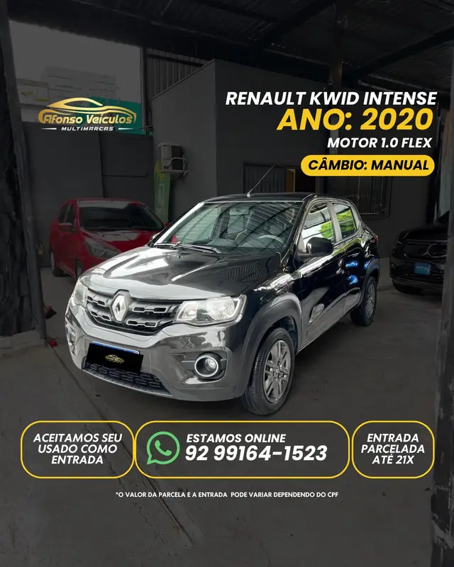 Carro Renault Kwid 2020 Intense 1.0 12v SCe (Flex)