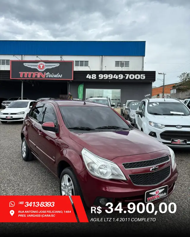 Carro Chevrolet Agile 2011 LTZ 1.4 8V (Flex)