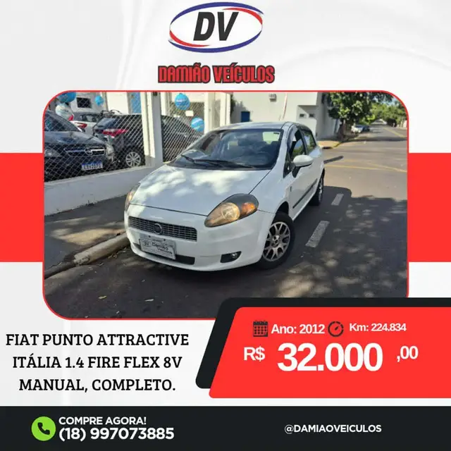 Carro Fiat Punto 2012 Attractive 1.4 (Flex)