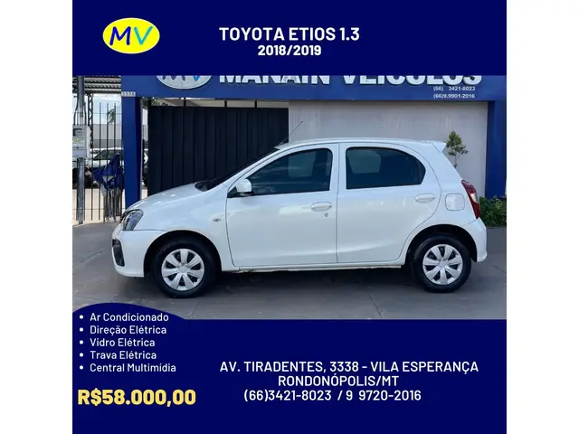 Carro Toyota Etios 2019 X 1.3 (Flex)