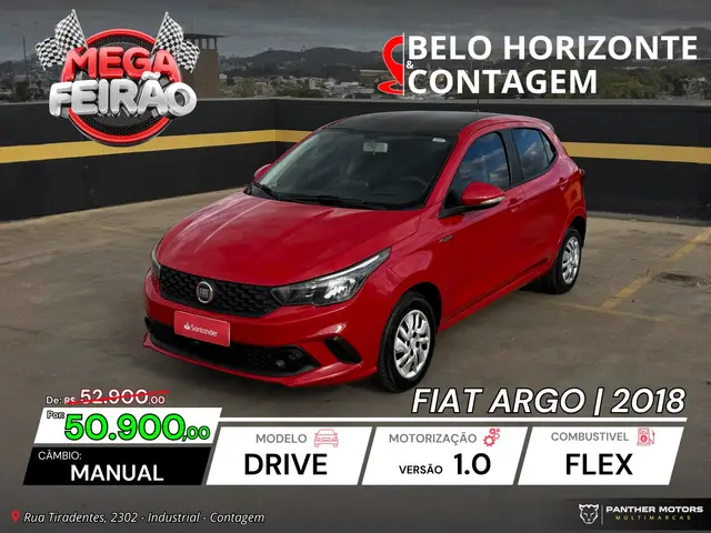 Carro Fiat Argo 2018 Drive 1.0 Firefly (Flex)