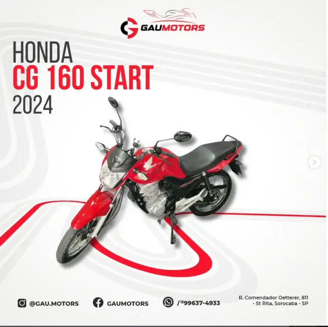 Moto Honda CG 160 2024 Start