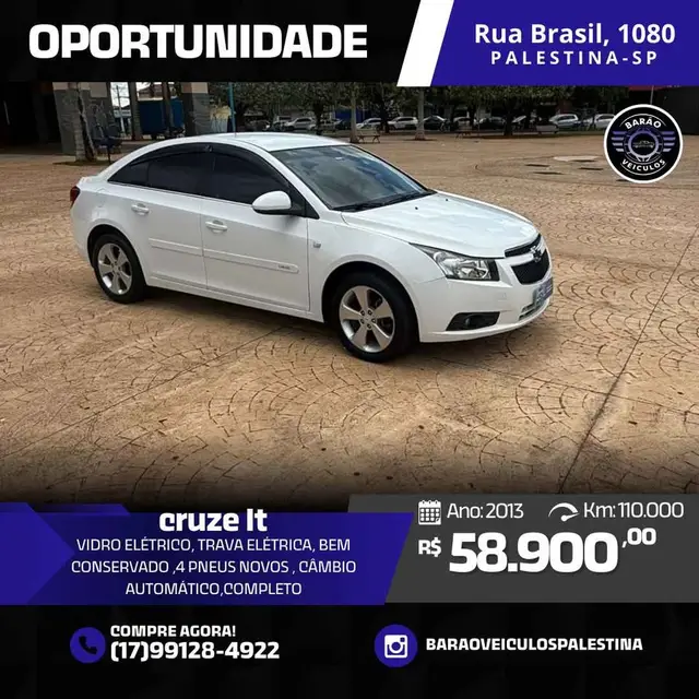 Carro Chevrolet Cruze 2013 LT 1.8 16V Ecotec (Flex)